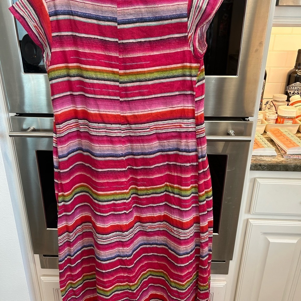 Matta Striped V-Neck Dress, size M. GUC. Southwestern style - Picture 3 of 3